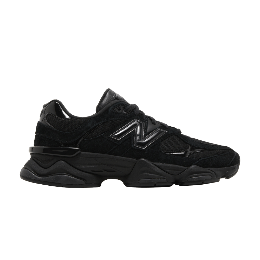 New Balance 9060 'Triple Black Suede Patent'