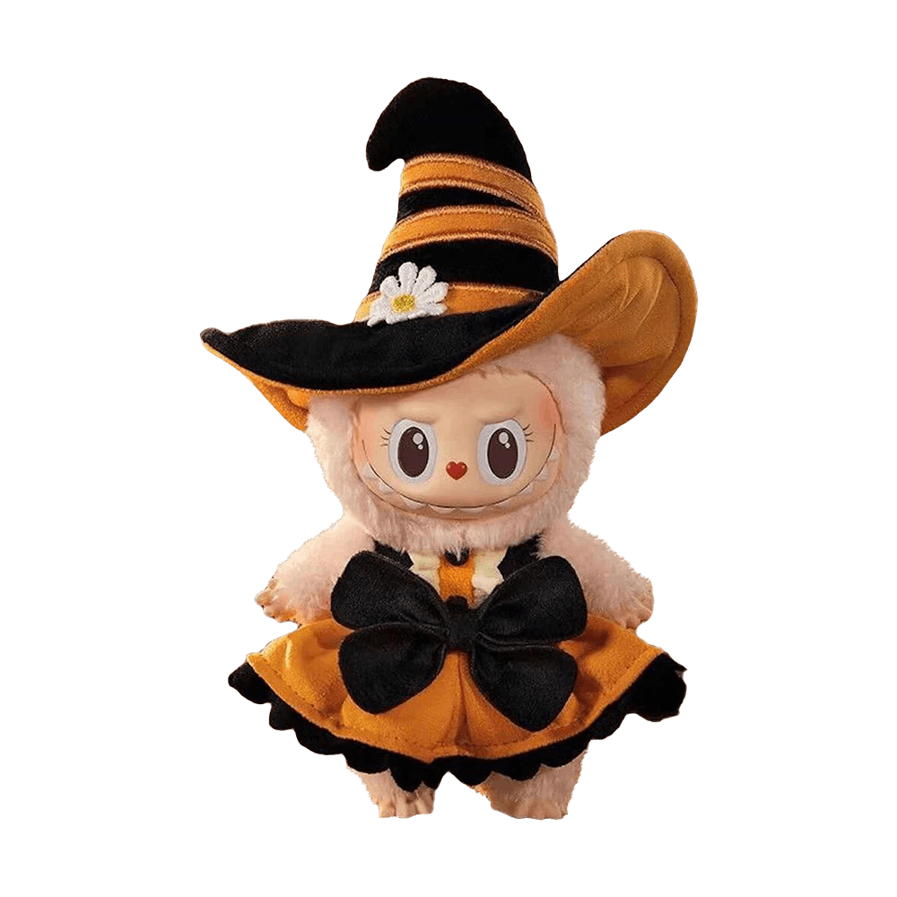 Pop Mart Labubu Magic of Pumpkin Mokoko Vinyl Plush Pendant 'Orange' (Pop Land Exclusive)