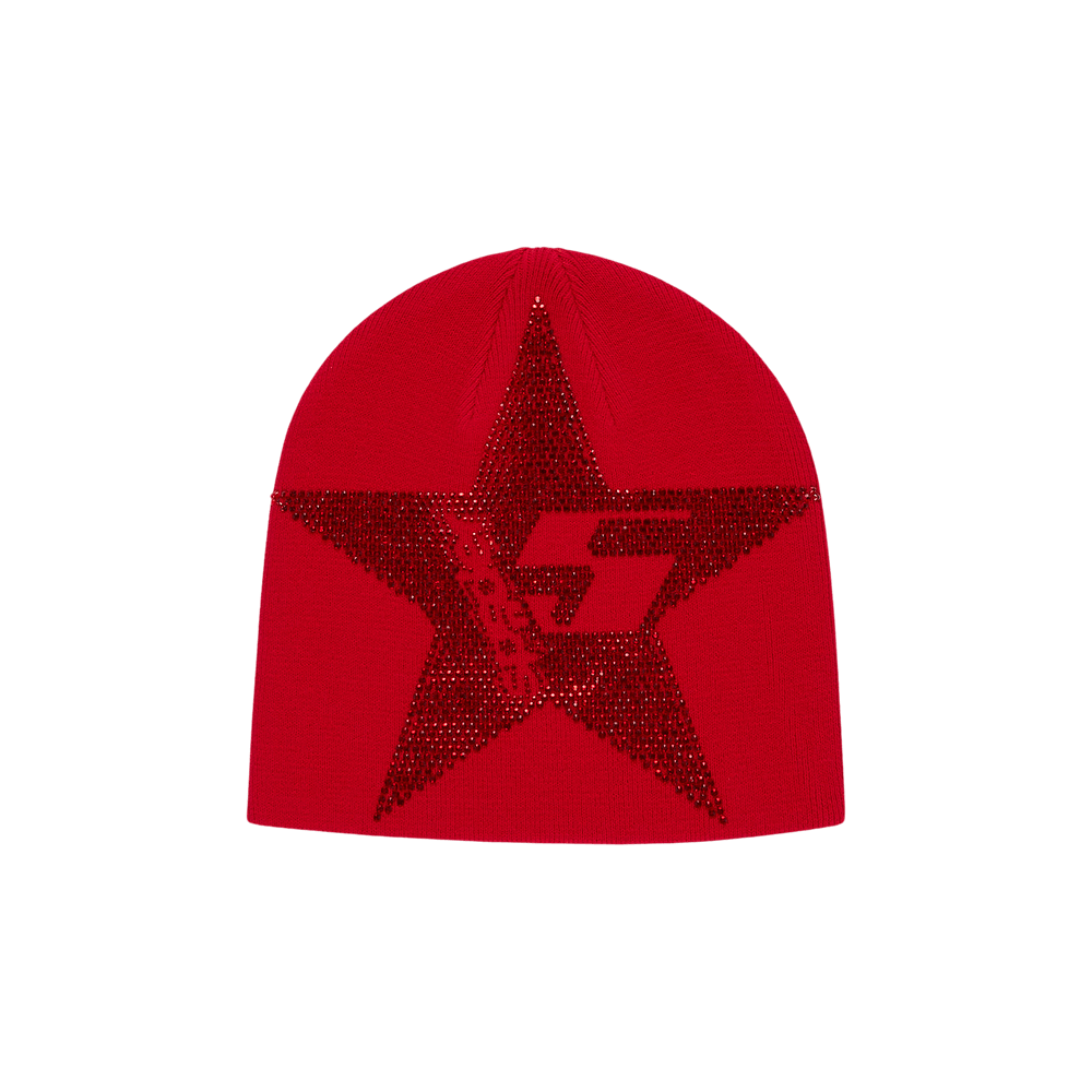 Sp5der Star Rhinestone Skully 'Red'