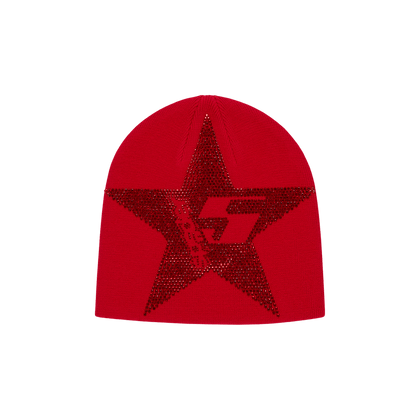 Sp5der Star Rhinestone Skully 'Red'