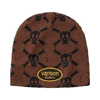 Supreme x Vanson Leathers Skull Beanie 'Brown'