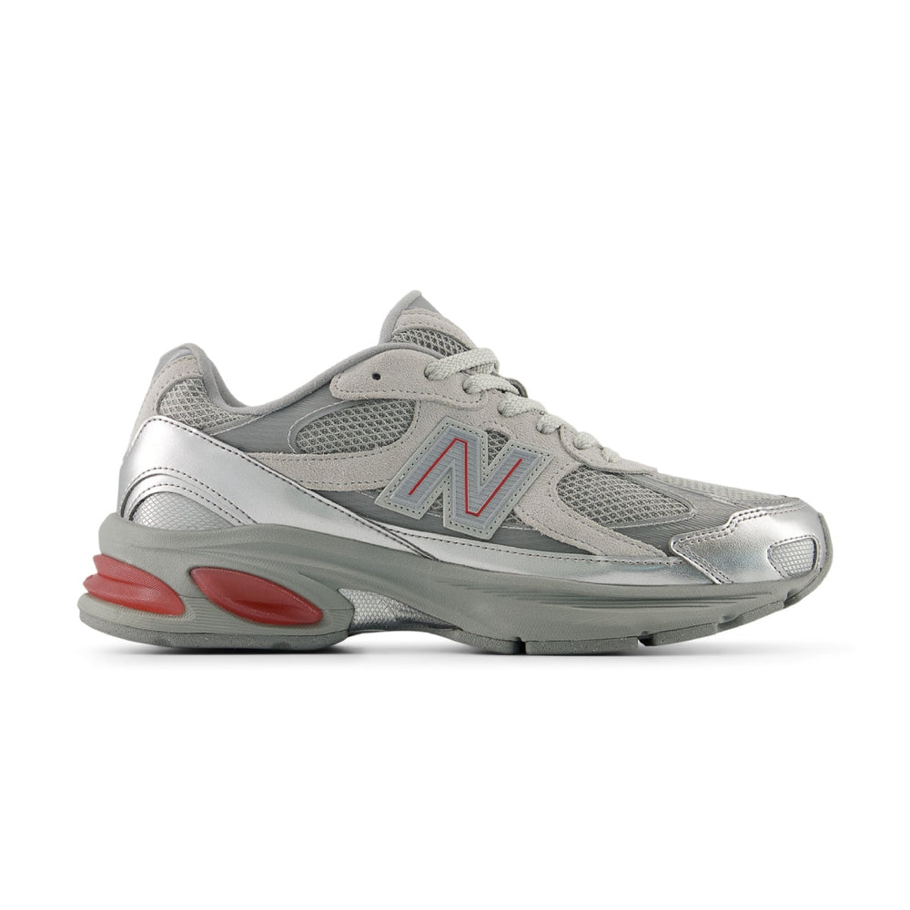 New Balance ABZORB 2010 Silver Red lateral view
