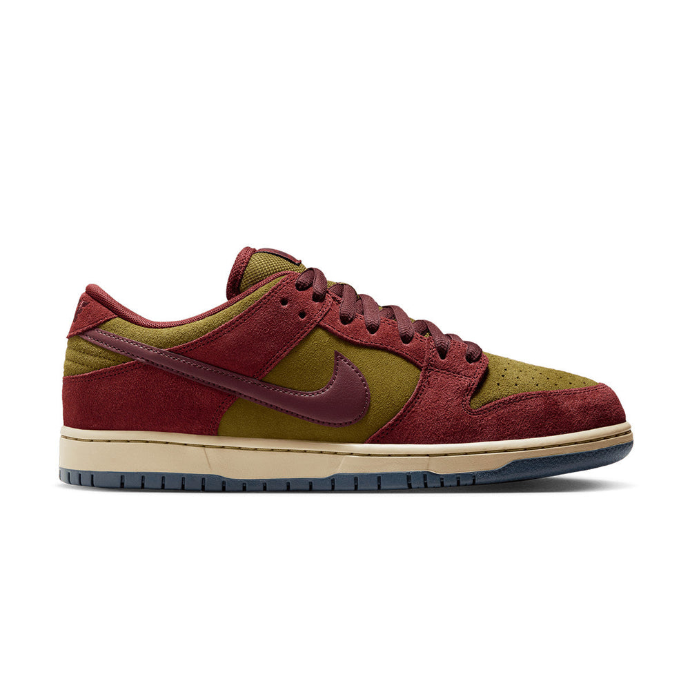 SB Dunk Low Pro Dark Team Red Olive Flak - side view