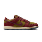 SB Dunk Low Pro Dark Team Red Olive Flak - side view