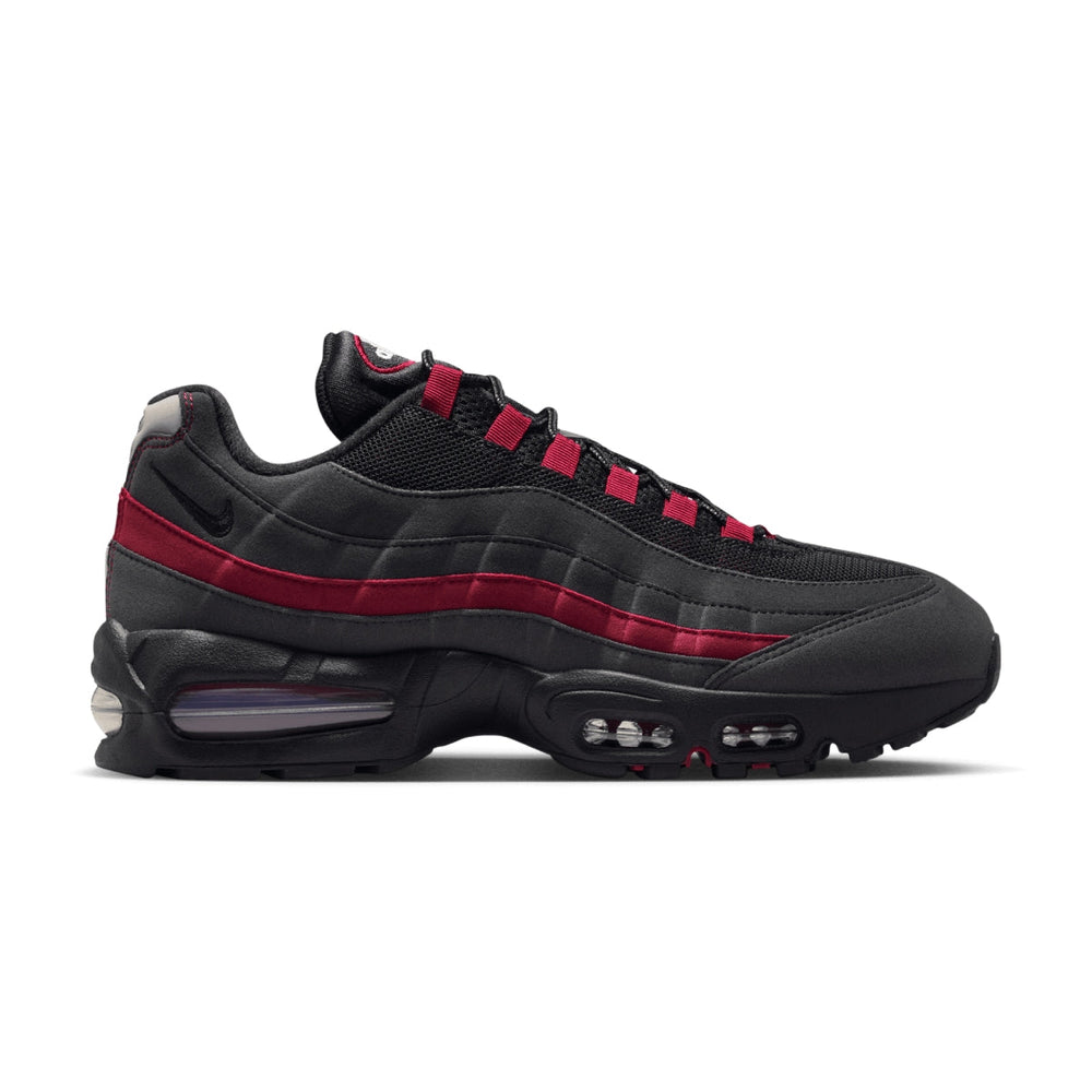 Nike Air Max 95 Big Bubble Black Team Crimson Wolf Grey lateral view