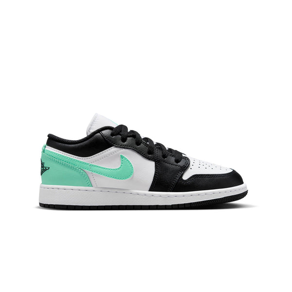 Kids Air Jordan 1 Low White Green Glow - side view
