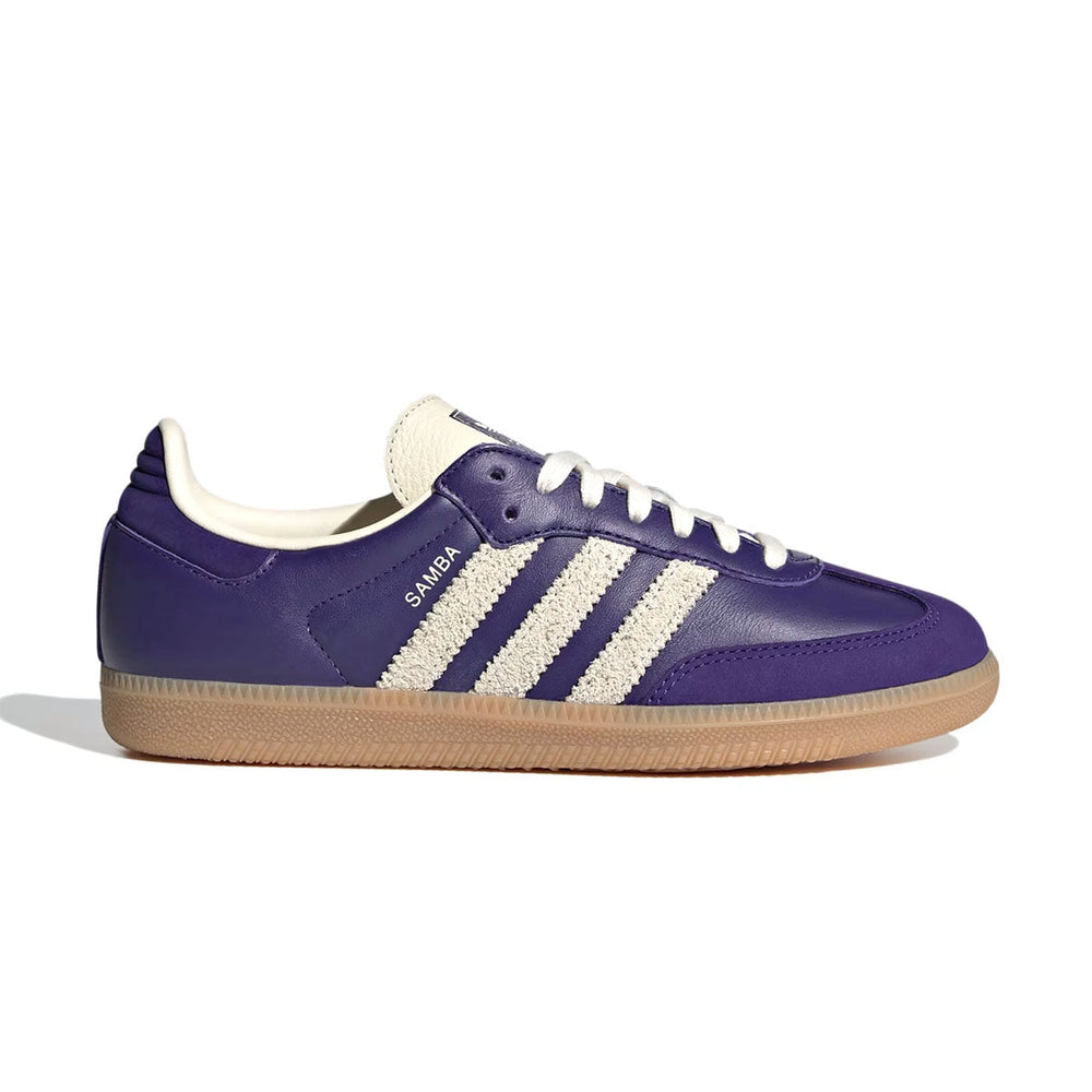 Adidas Wmns Samba OG Collegiate Purple Cream White - Side View