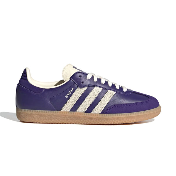 Adidas Wmns Samba OG Collegiate Purple Cream White - Side View