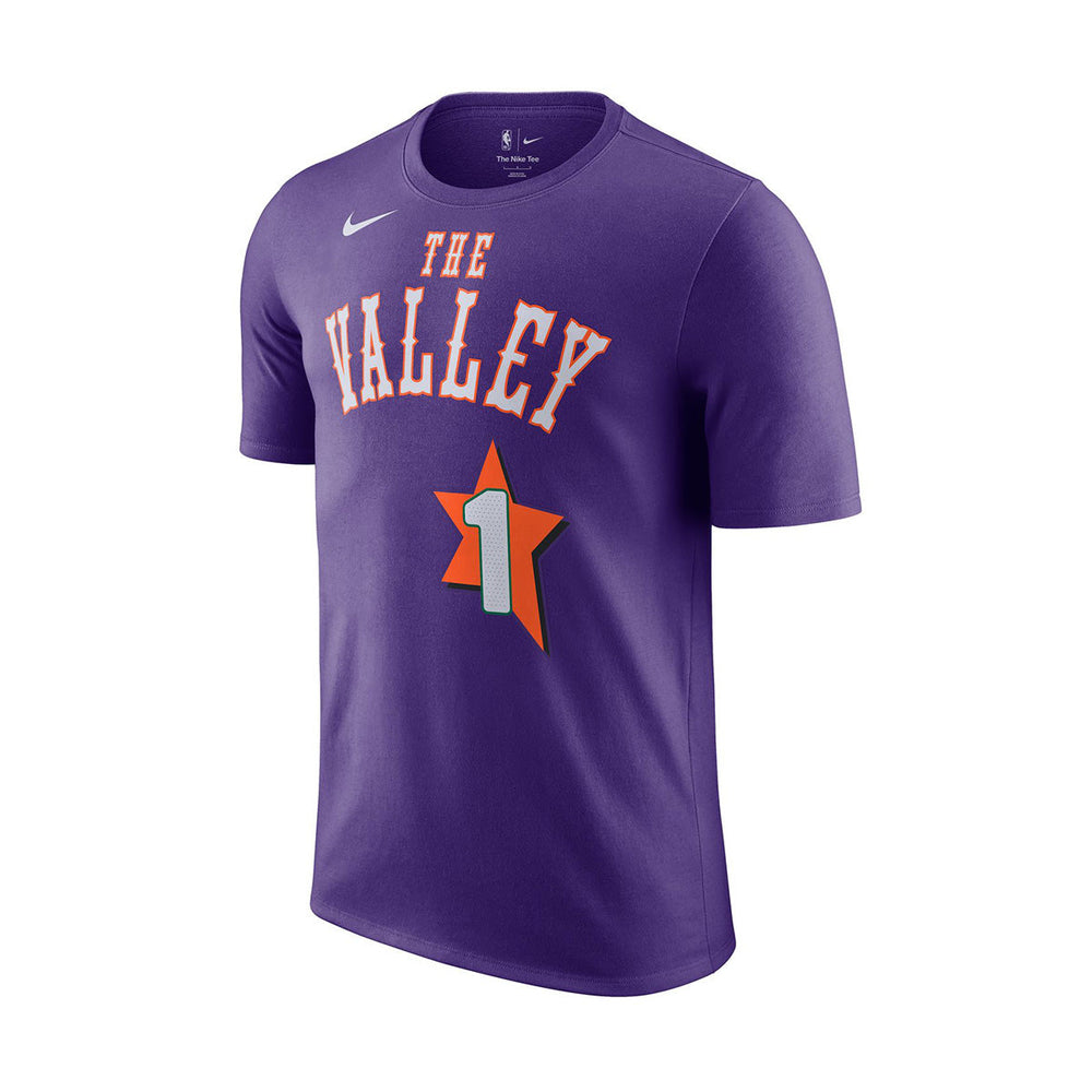 Nike NBA Devin Booker Phoenix Suns Essential City Edition Tee Field Purple - Front View