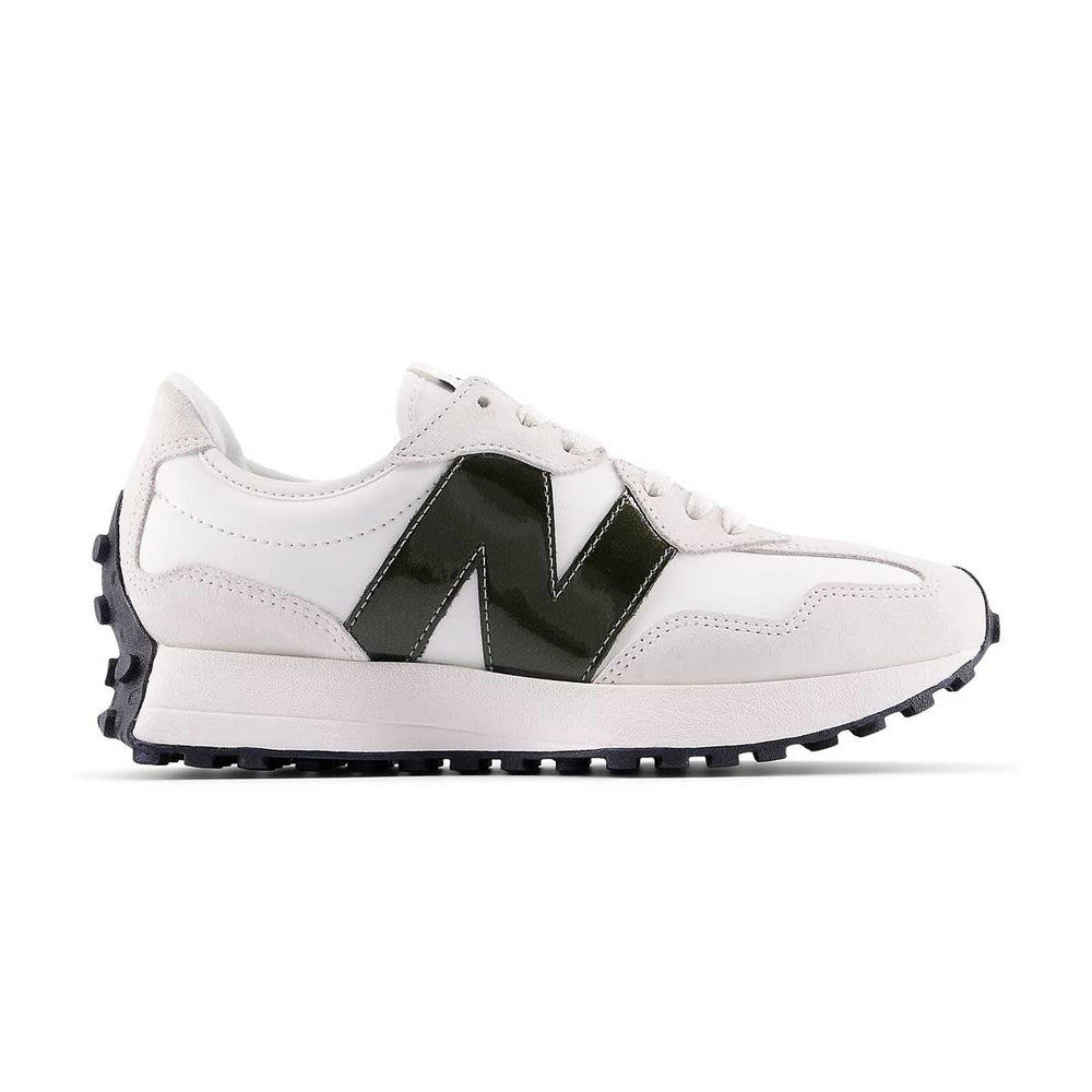 New Balance 327 Sea Salt Dark Olivine - Side View
