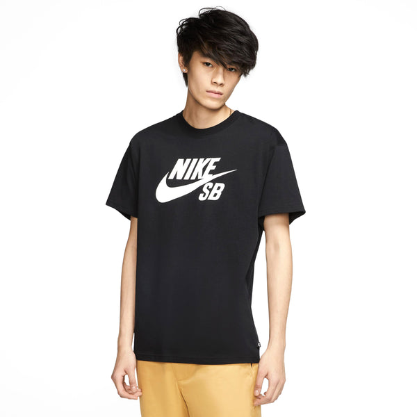 Nike SB Logo Tee Black CV7540-010 - Front View