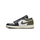 Kids Air Jordan 1 Low Black Toe Medium Olive - detail