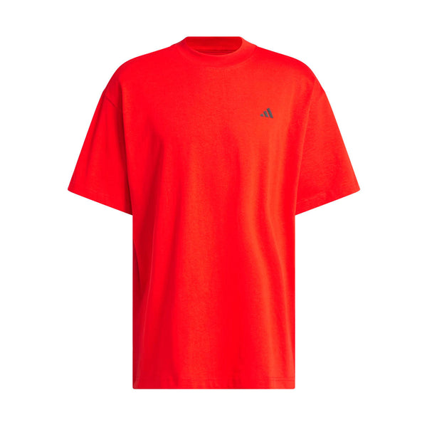 Adidas Anthony Edwards Seasonal Logo Tee Active Red - Front View