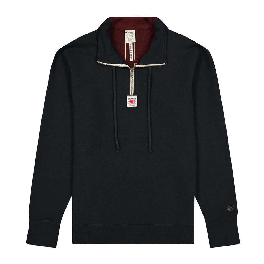 Champion + Craig Green 70s Vintage Print Half Zip-Up Sweatshirt 'Burgundy'