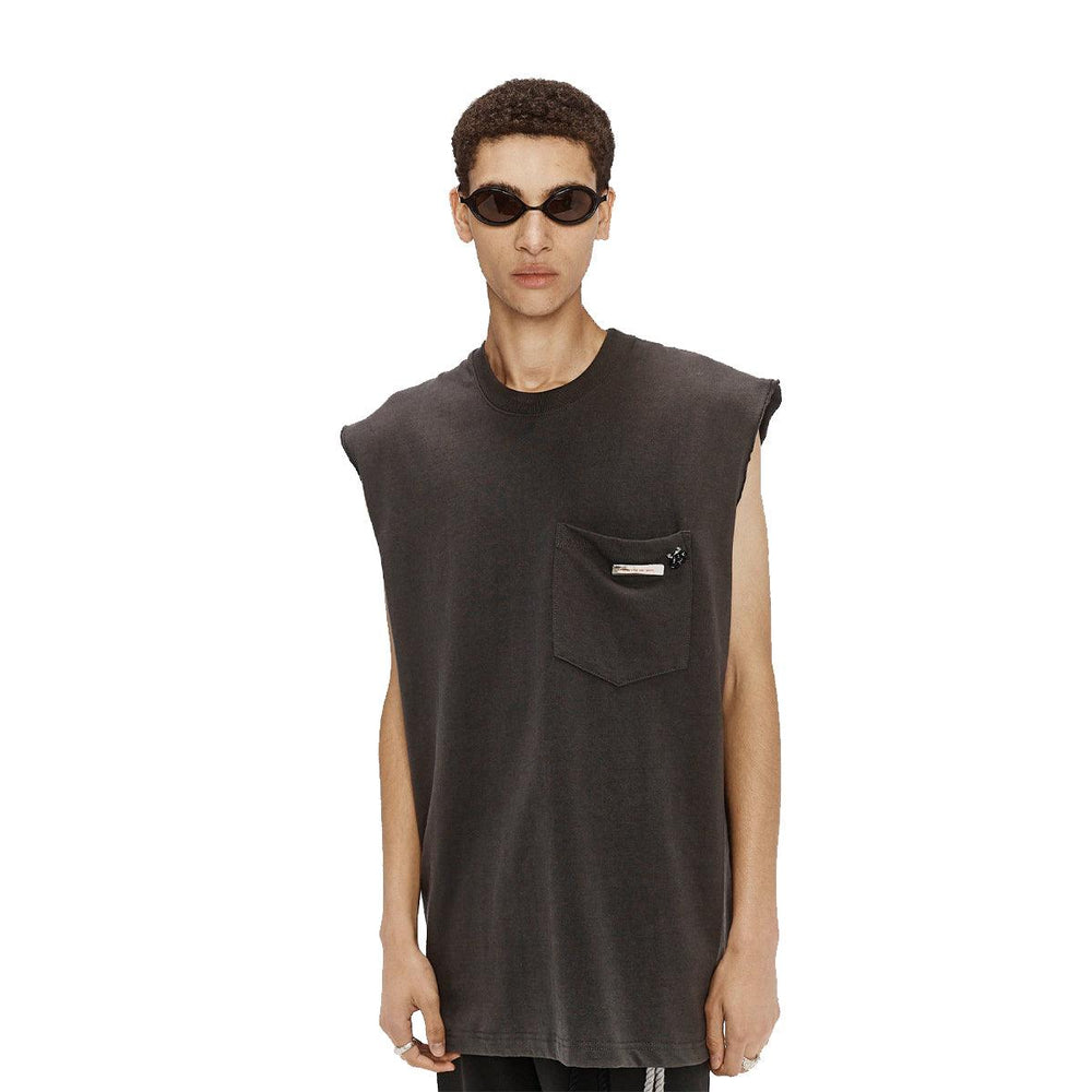 Song For The Mute "Blue Stem" Sleeveless Tee 'Washed Black'