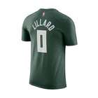Nike NBA Tee Damian Lillard Milwaukee Bucks Fir - Back View