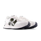 New Balance 327 Sea Salt Dark Olivine - Angled View