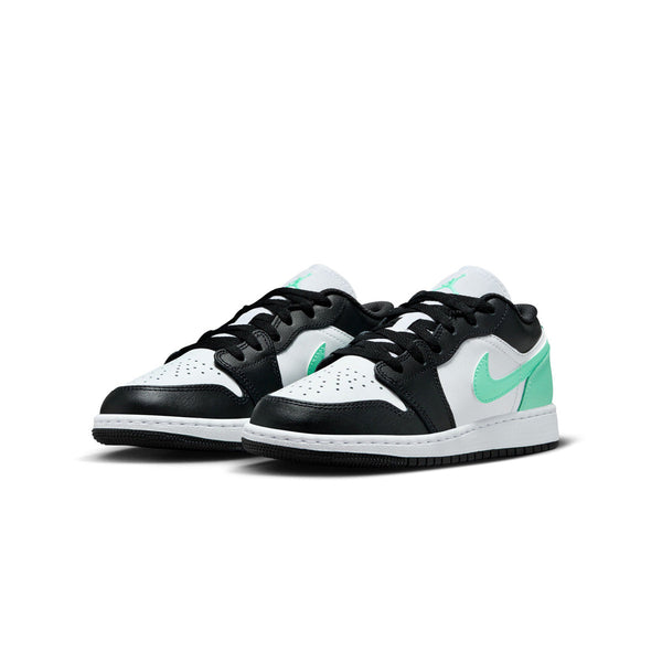 Kids Air Jordan 1 Low White Green Glow - profile