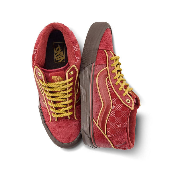 Vans Knu Mid Skool Year of the Dragon Dark Red - Angled View