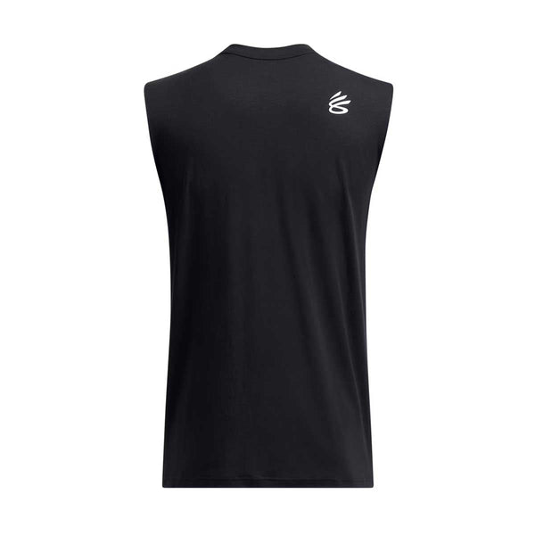 Under Armour Curry Sleeveless Tee Black - Front View