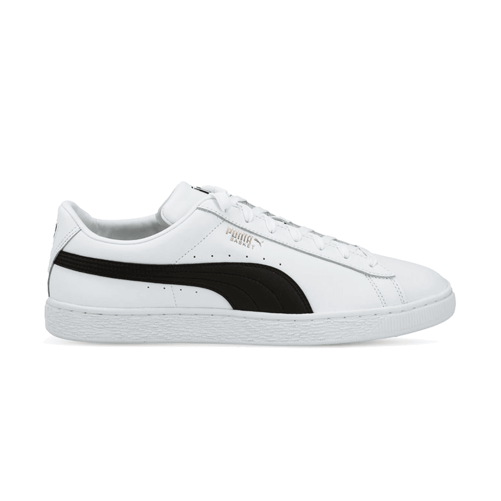 Puma Basket Classic XXI White Black - Side View