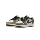 Kids Air Jordan 1 Retro Low OG Medium Olive Summit White - profile