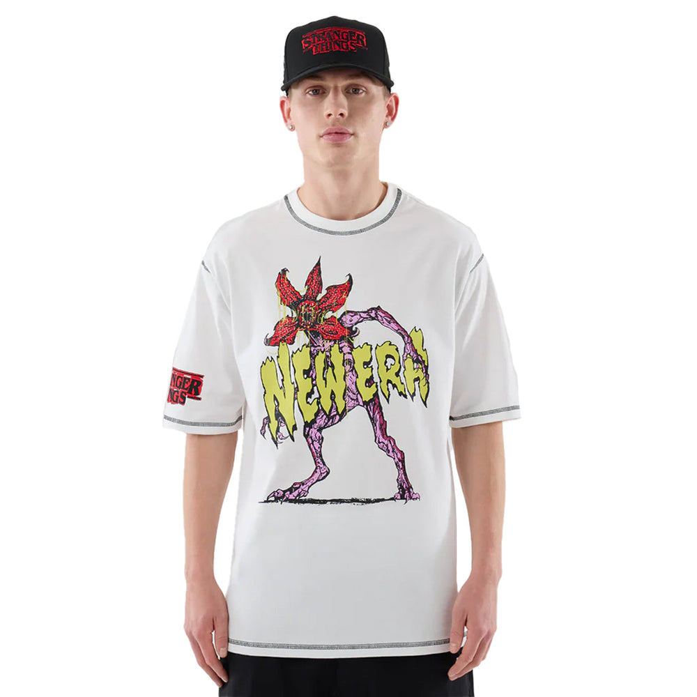 New Era + Stranger Things Demogorgon SS Oversized Cotton Tee 'White'