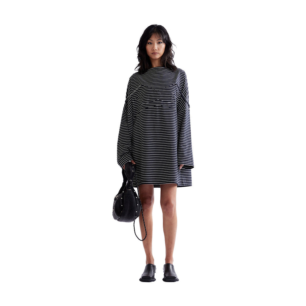 Perks And Mini Moon Maiden Stripe Dress 'Black White'