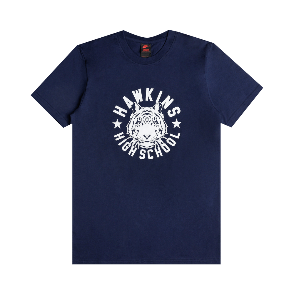 Nike x Stranger Things Hawkins High Tee 'College Navy/Sail'