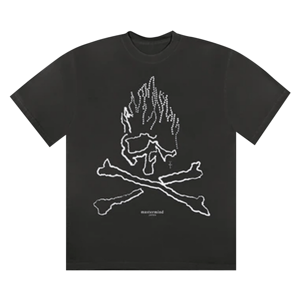 Cactus Jack by Travis Scott x Mastermind Skull Rhinestone Tee 'Black'