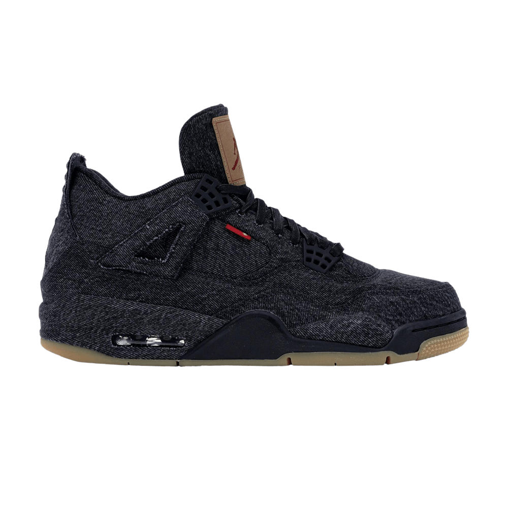 Levi's x Air Jordan 4 Retro 'Black Denim - Blank Tag'