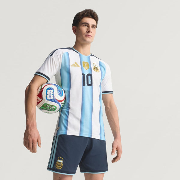 Argentina 26 Home Messi Authentic Jersey - Side