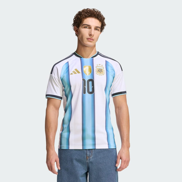 Argentina 26 Home Messi Jersey - Side
