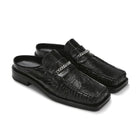 Martine Rose Square Toe Mule 'Black High Shine'