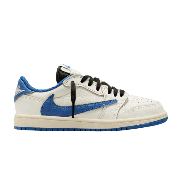 Fragment Design x Travis Scott x Air Jordan 1 Retro Low OG SP PS 'Sail Military Blue'