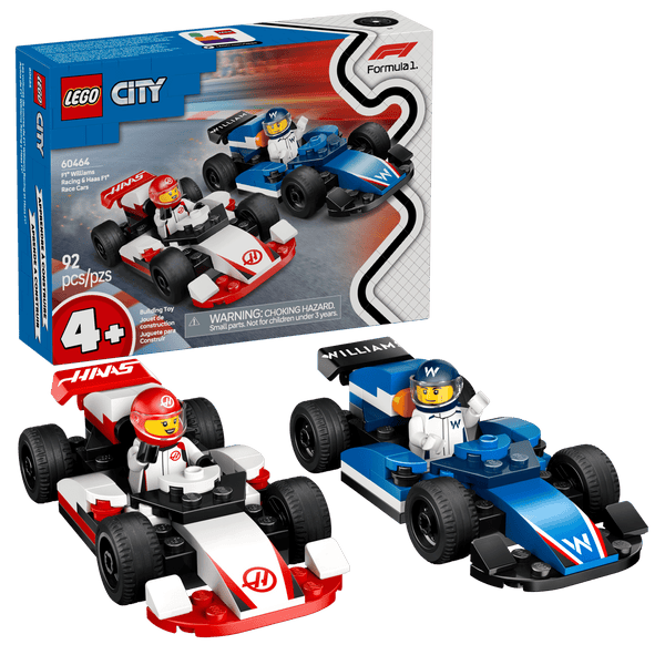 LEGO City F1 Williams Racing & Haas F1 Race Cars 60464