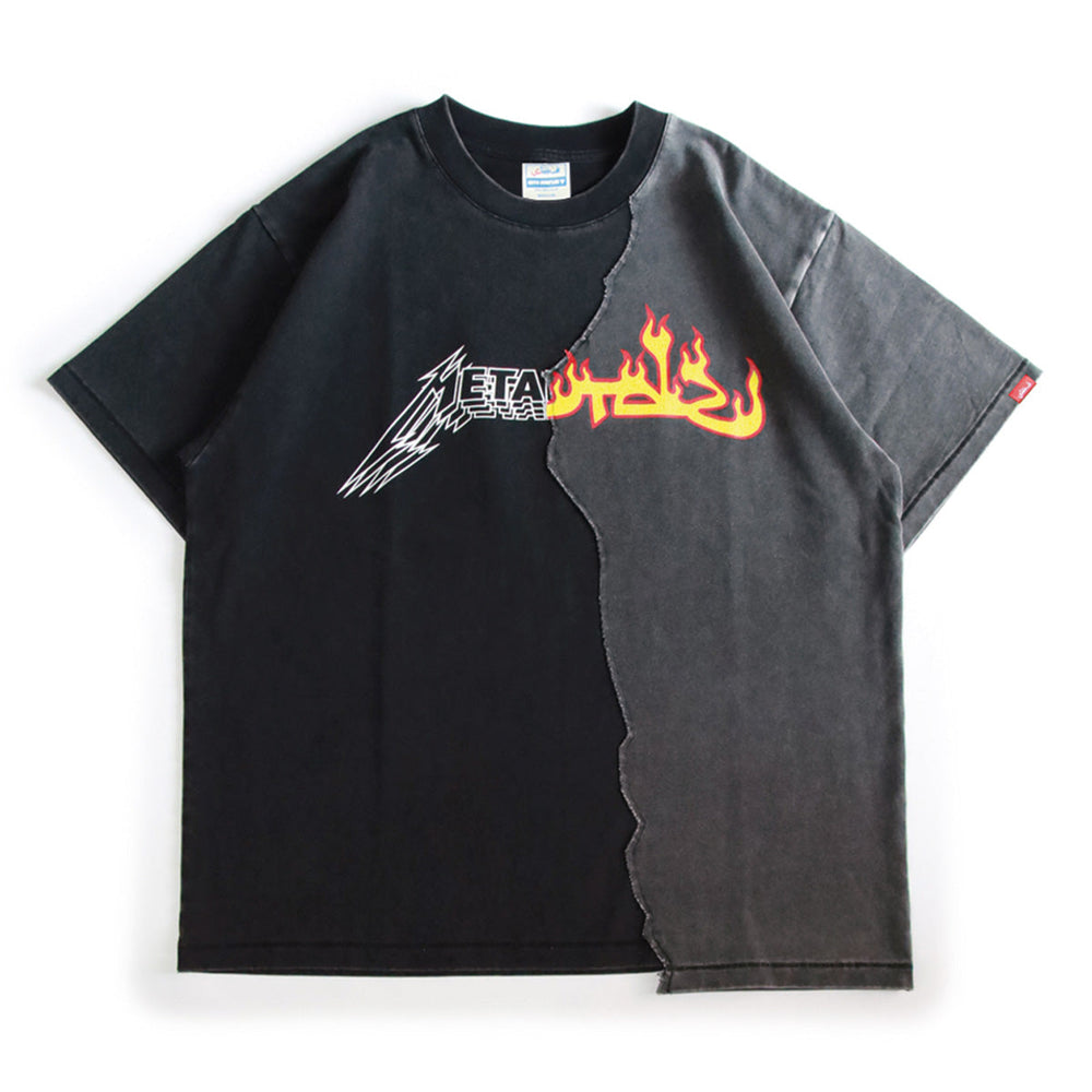 SBTG SURPLUS + Metallica Flaming Skull Tear-Up Tee 'Black'