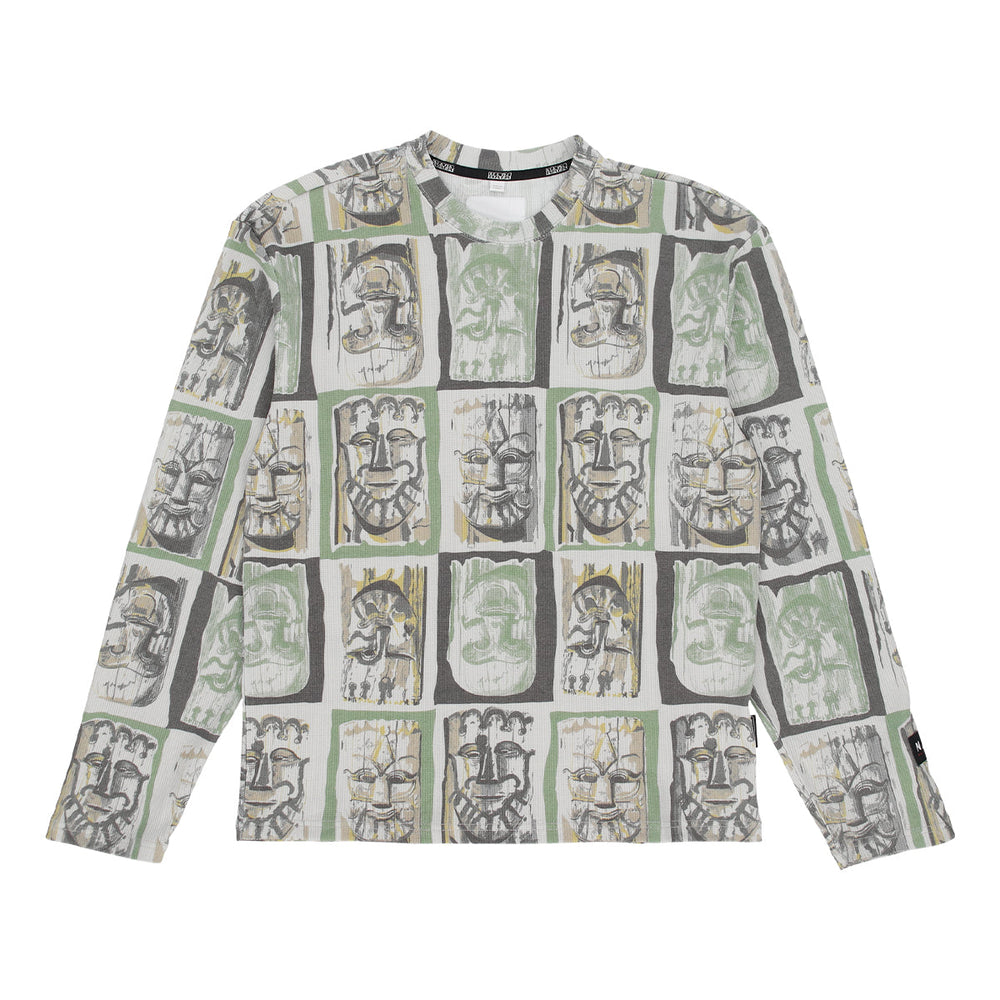 Napa by Martine Rose S-Lokka L/S Tee 'Green AOP'