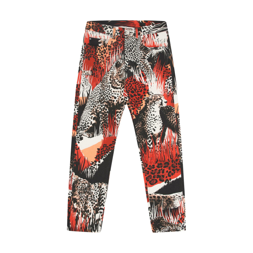 Napa by Martine Rose M-Roma Denim Pants 'Red Leopard'