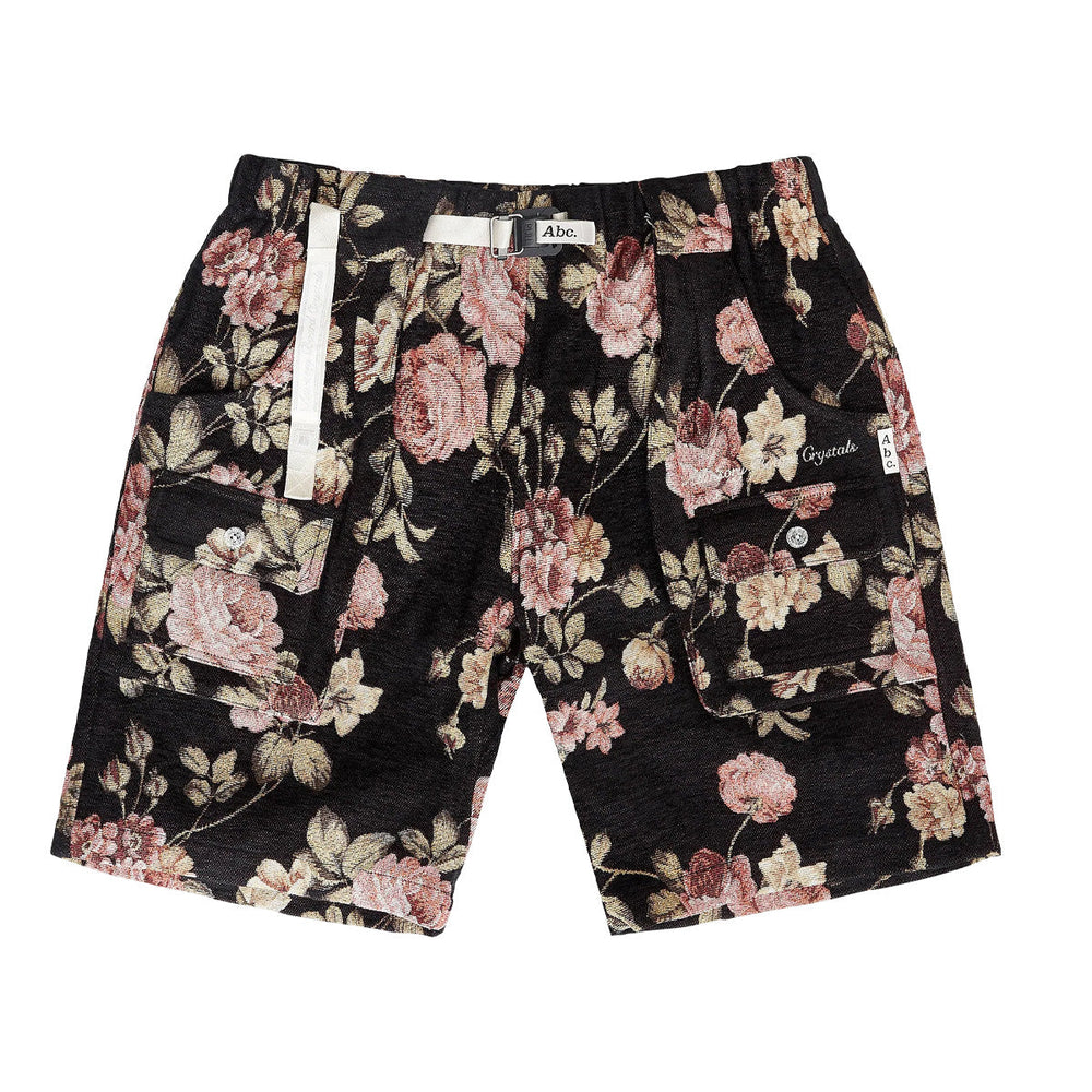 Advisory Board Crystals Floral Jacquard Waterproof Shorts 'Black'