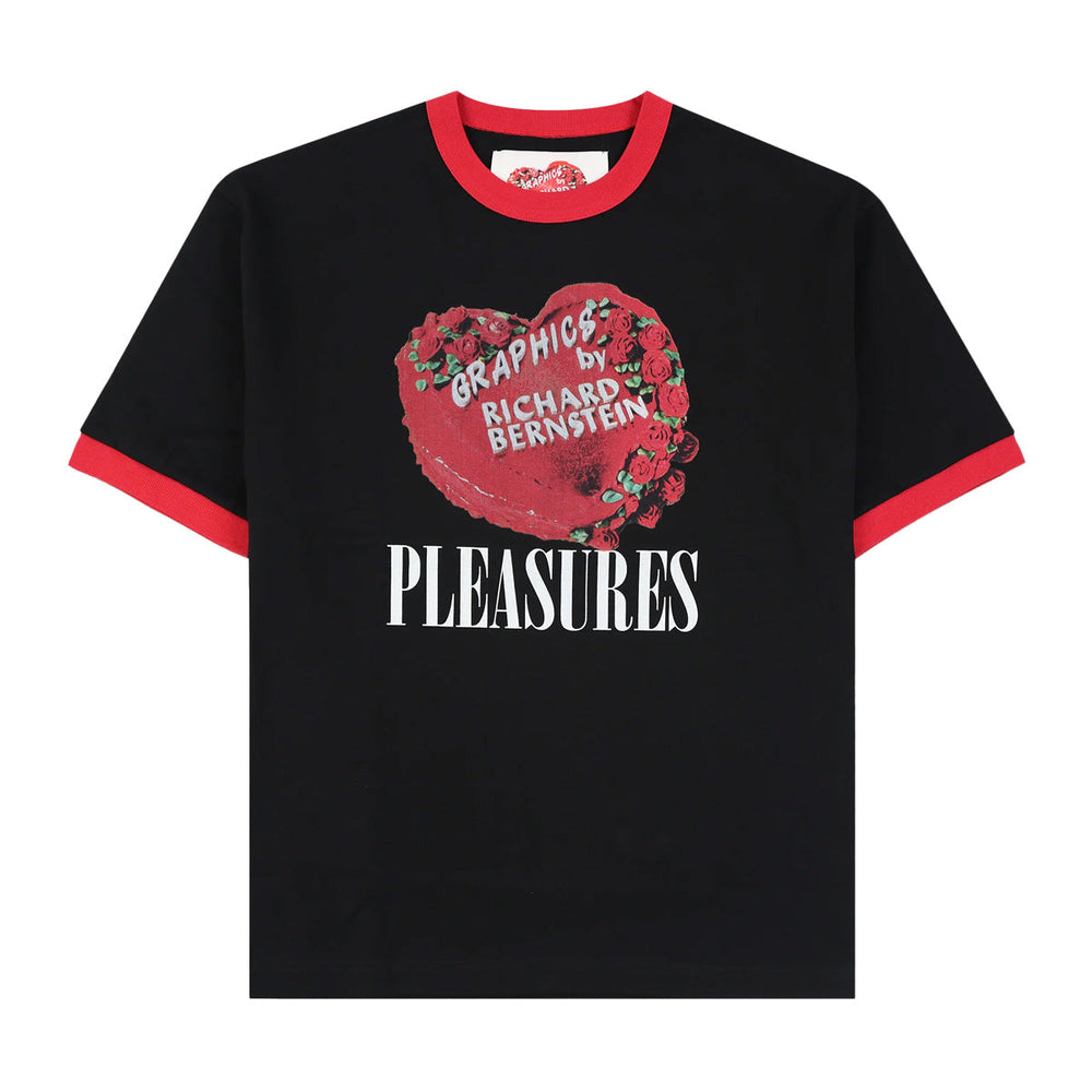 PLEASURES + Richard Bernstein Cake Ringer Tee 'Black'