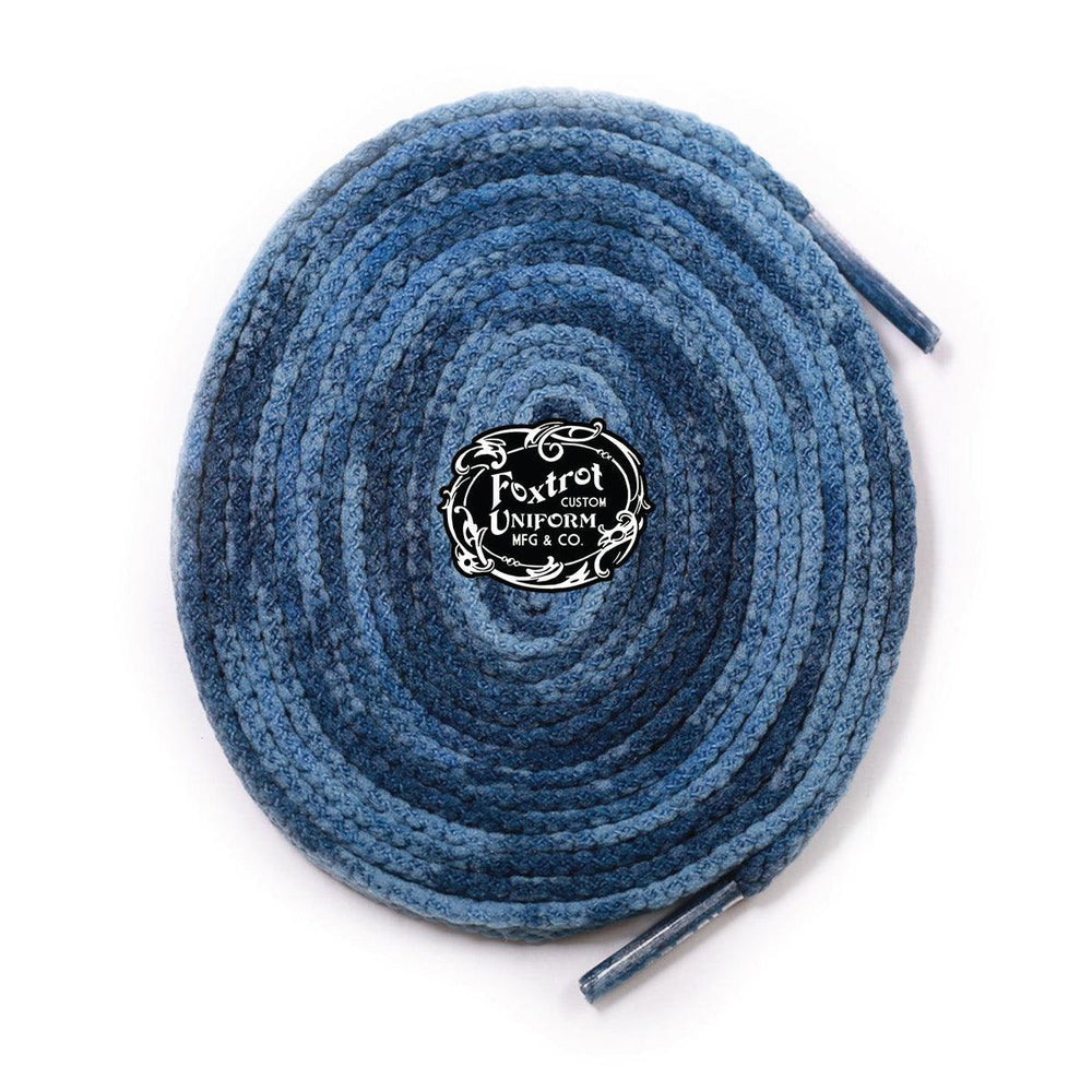 Foxtrot Uniform Fade-Away Shoelaces 'Denim'