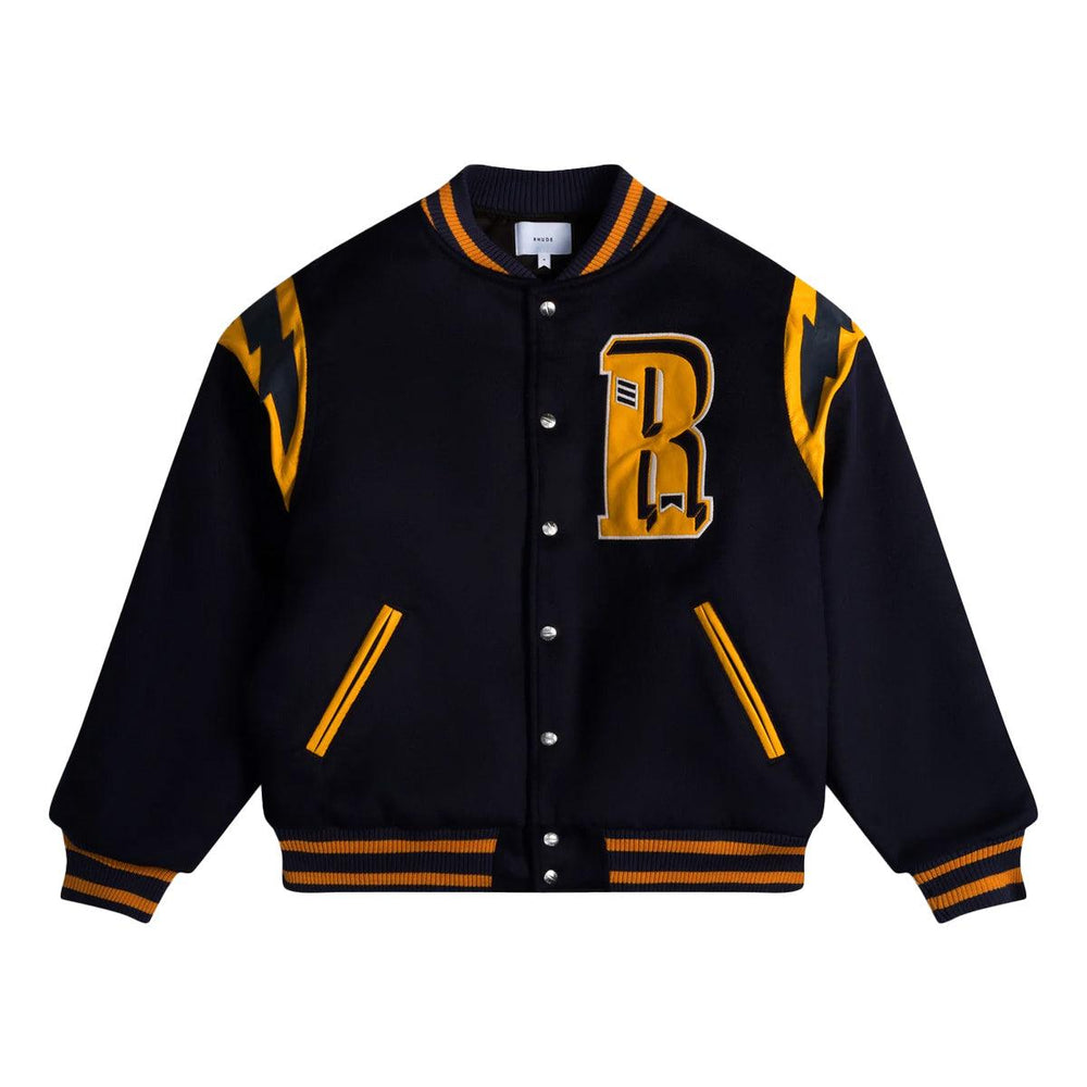 Rhude American Spirit Lightning Bomber 'Navy Mustard'