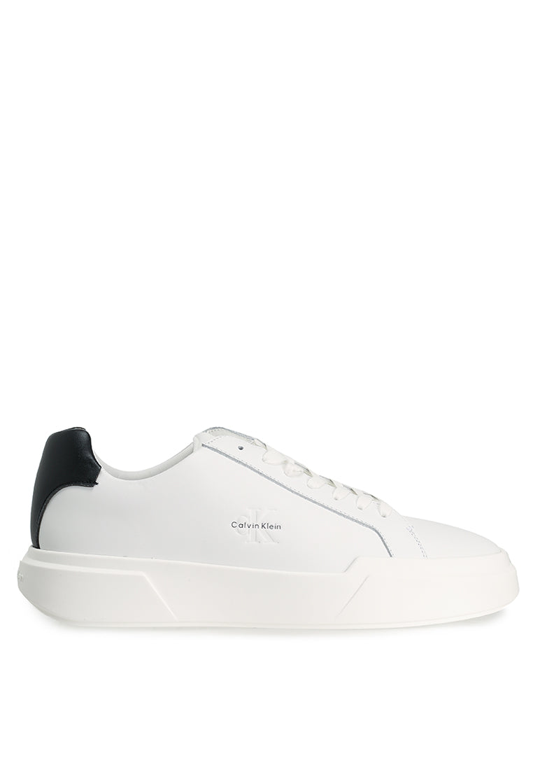 Calvin Klein Leather Durable Traction NYC Trainers - Calvin Klein Jeans 'Bright White/Black'