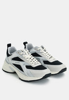Calvin Klein Runner Mix Sneakers - Calvin Klein Accessories & Footwear 'Black/Silver/Light Grey'