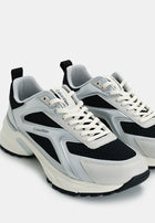 Calvin Klein Runner Mix Sneakers - Calvin Klein Accessories & Footwear 'Black/Silver/Light Grey'