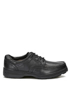 Clarks Line Shore Casual Shoes Black Leather - Extra Wide Feet