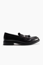 H&M Tasselled penny loafers 'Brown Dark'
