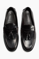 H&M Tasselled penny loafers 'Brown Dark'