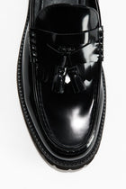 H&M Chunky tasselled penny loafers 'Black Dark'